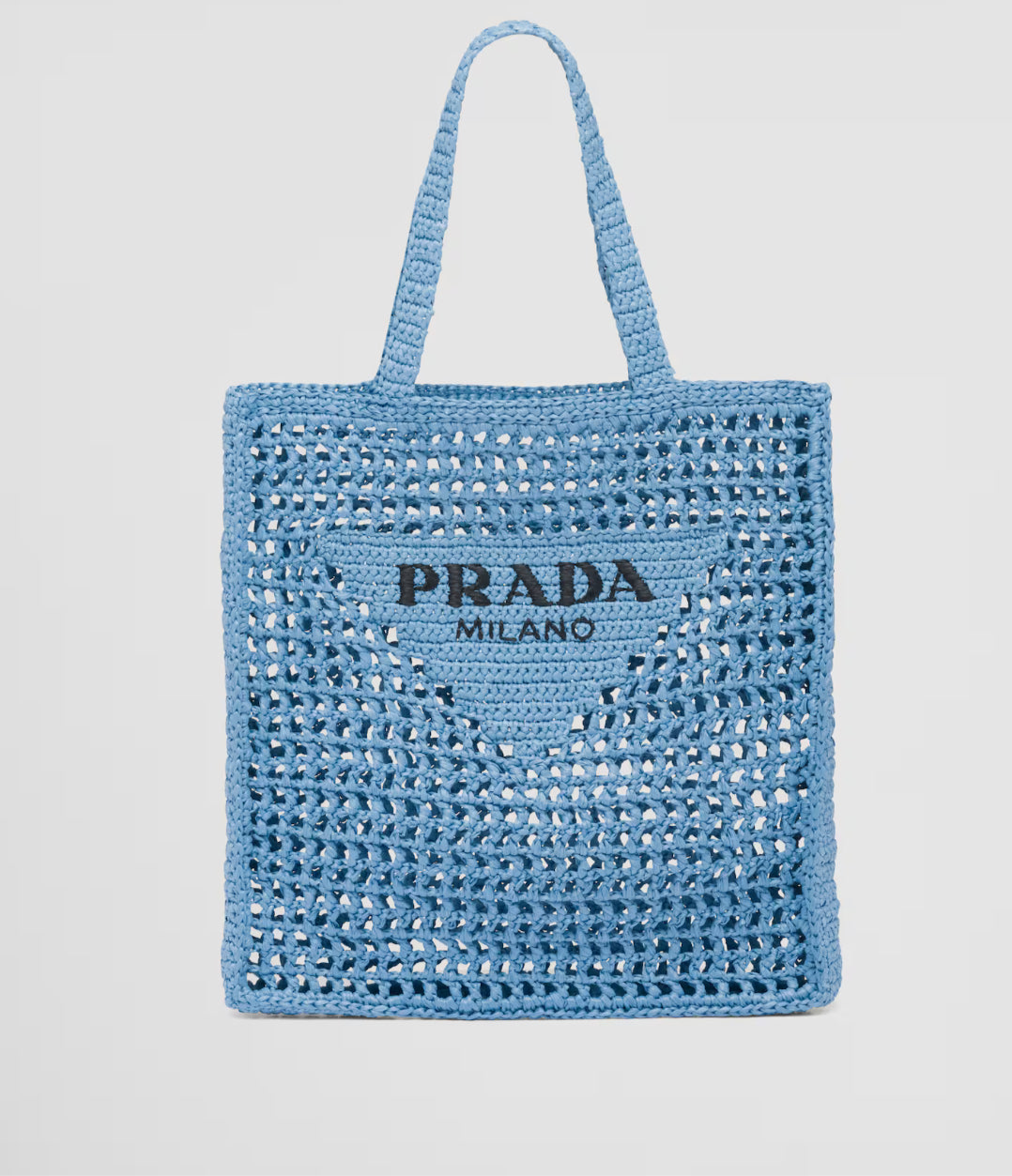 Crotchet tote bag in Blue