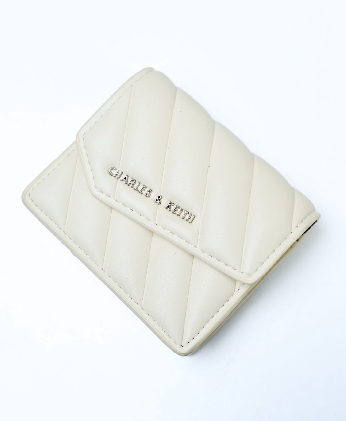 Beige mini wallet