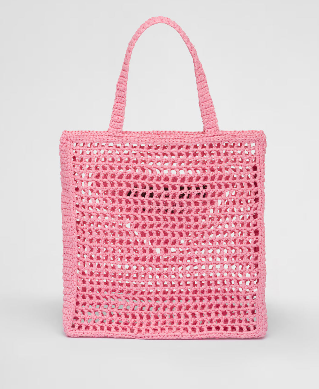 Crotchet tote bag in Pink