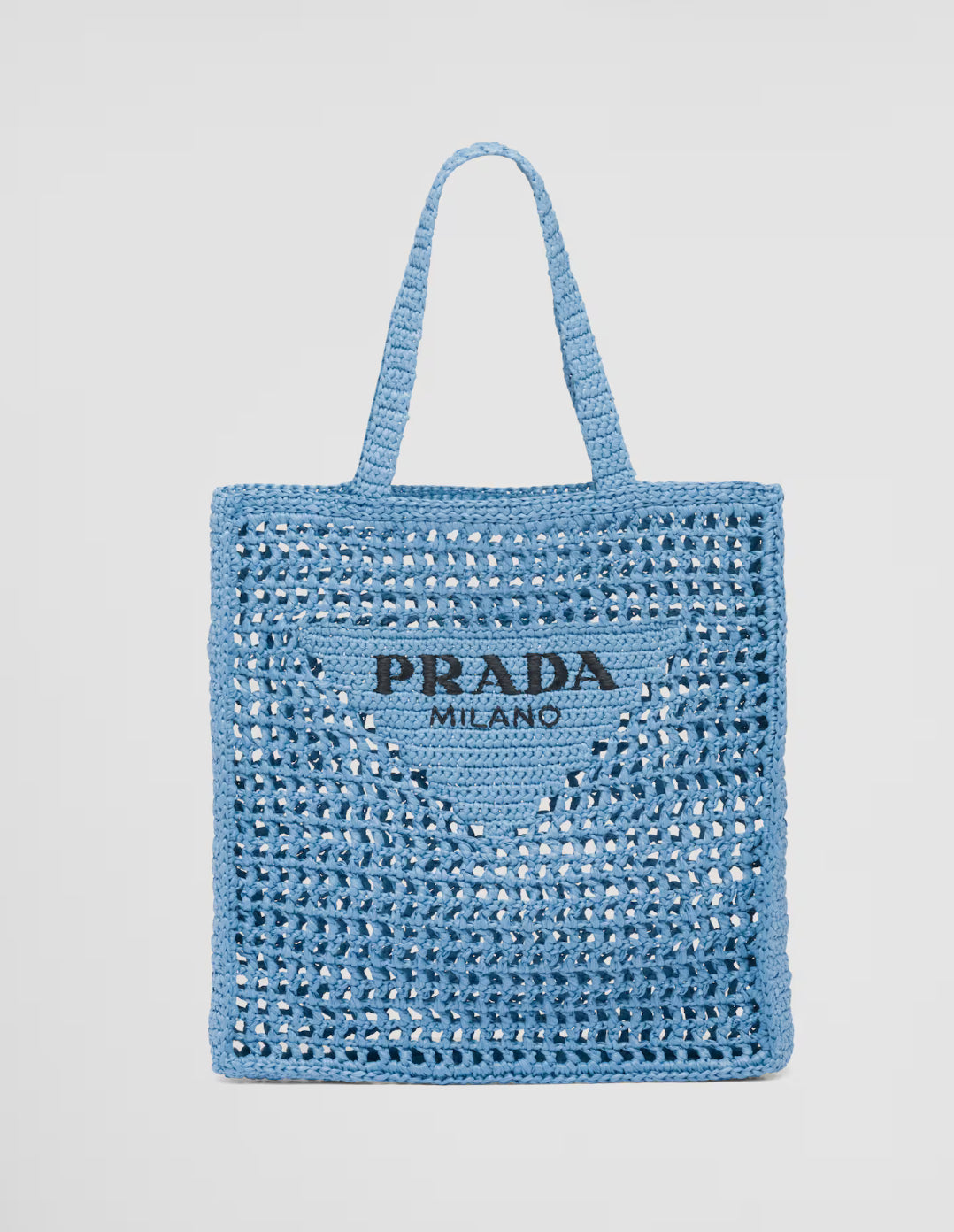 Crotchet tote bag in Blue
