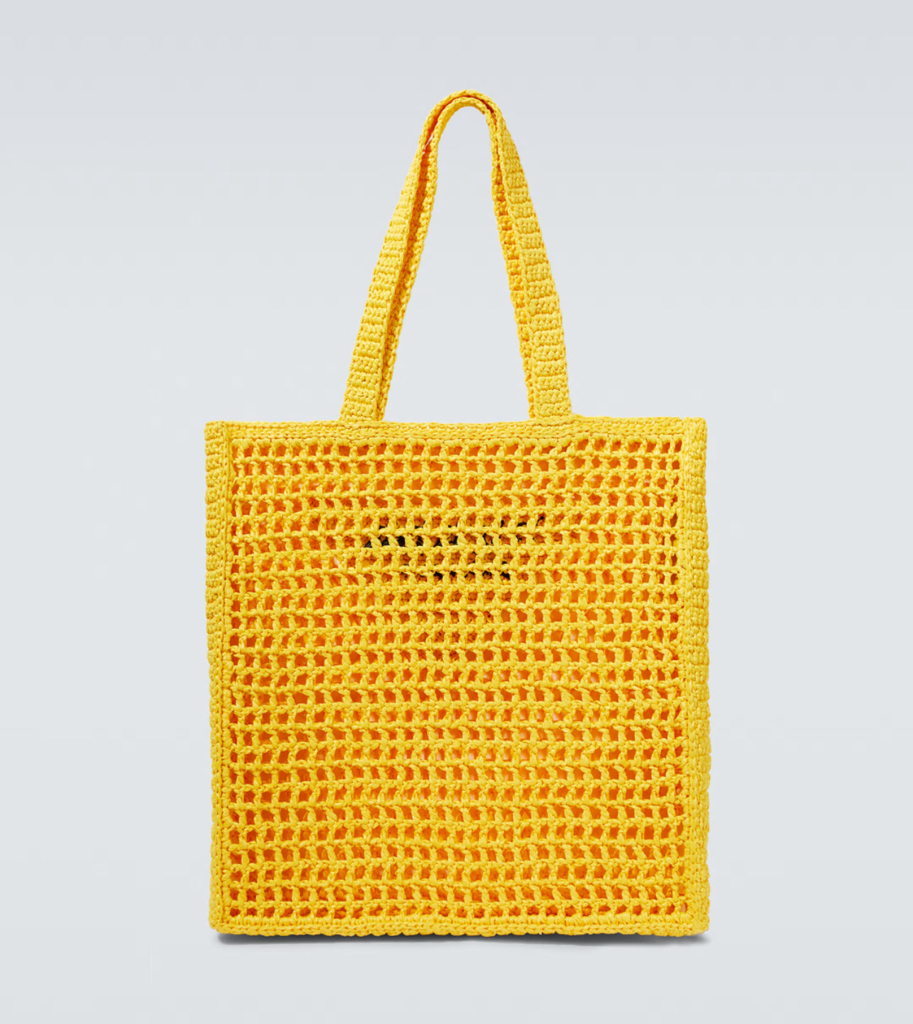Crotchet tote bag in yellow