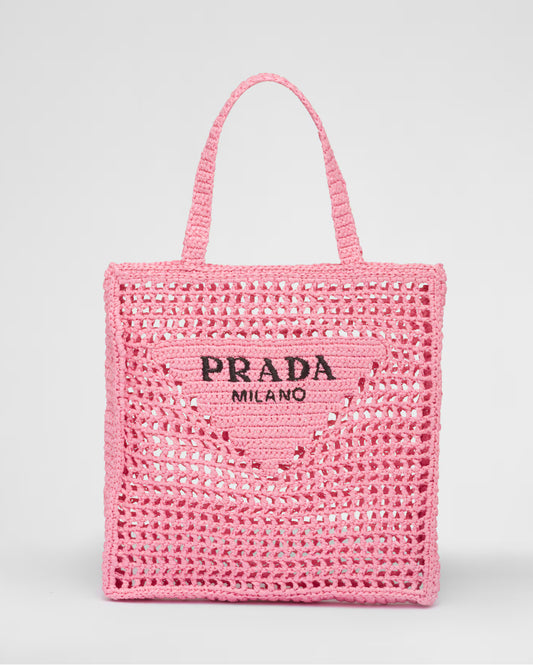 Crotchet tote bag in Pink