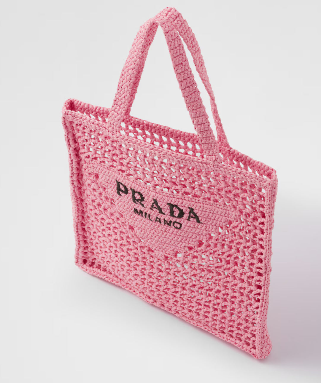 Crotchet tote bag in Pink