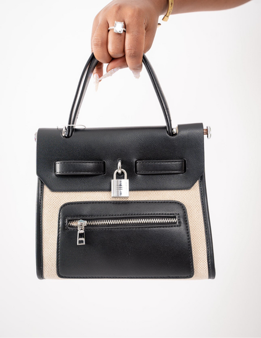Black hunter leather bag