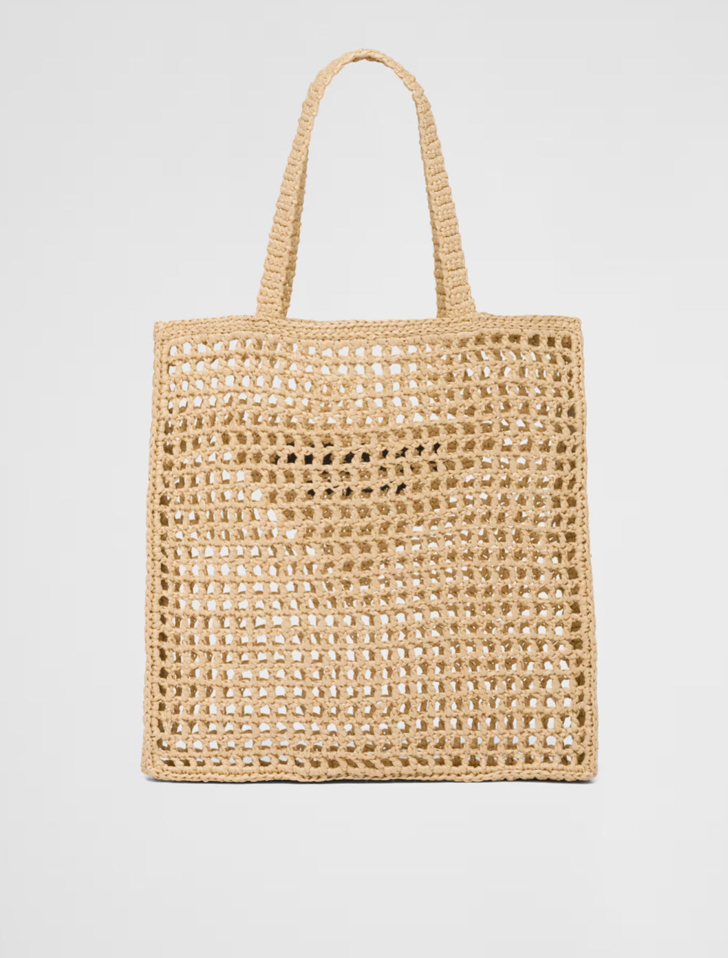 Crotchet tote bag in Natural