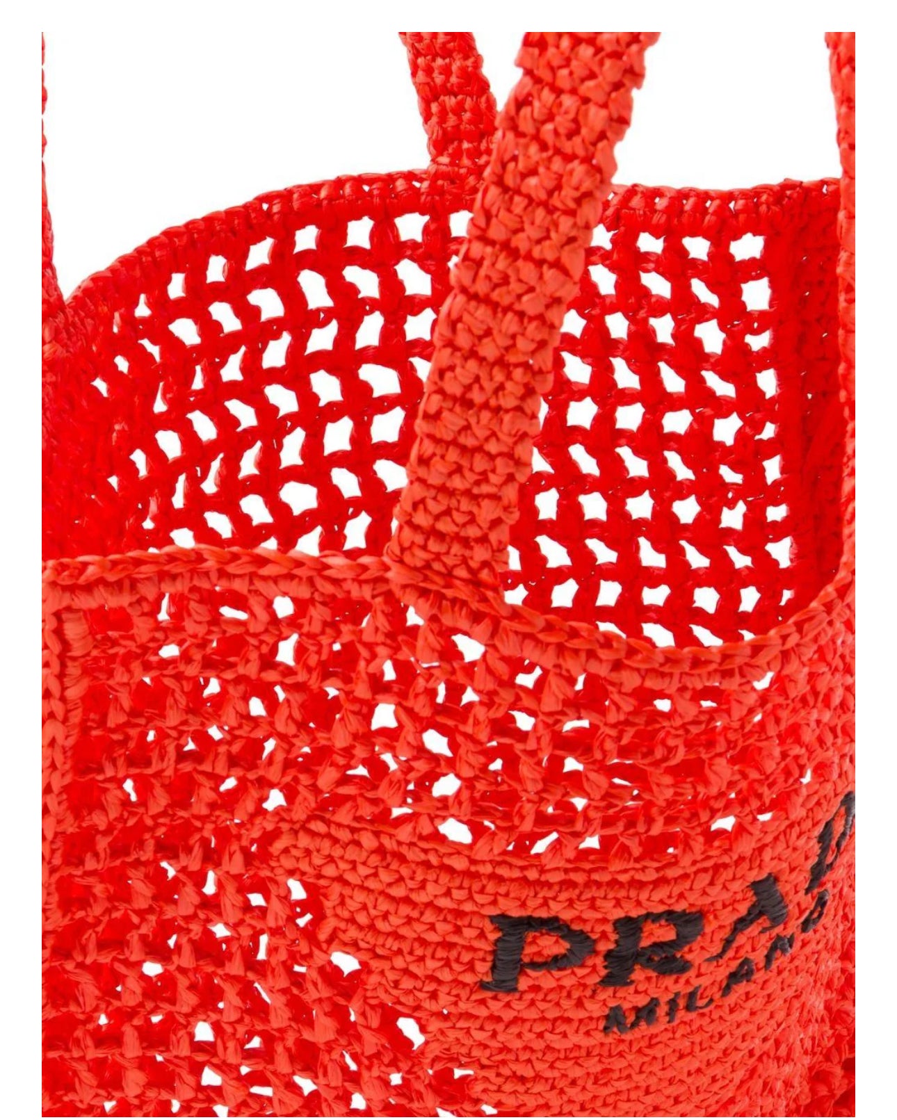 Crotchet tote bag in Red