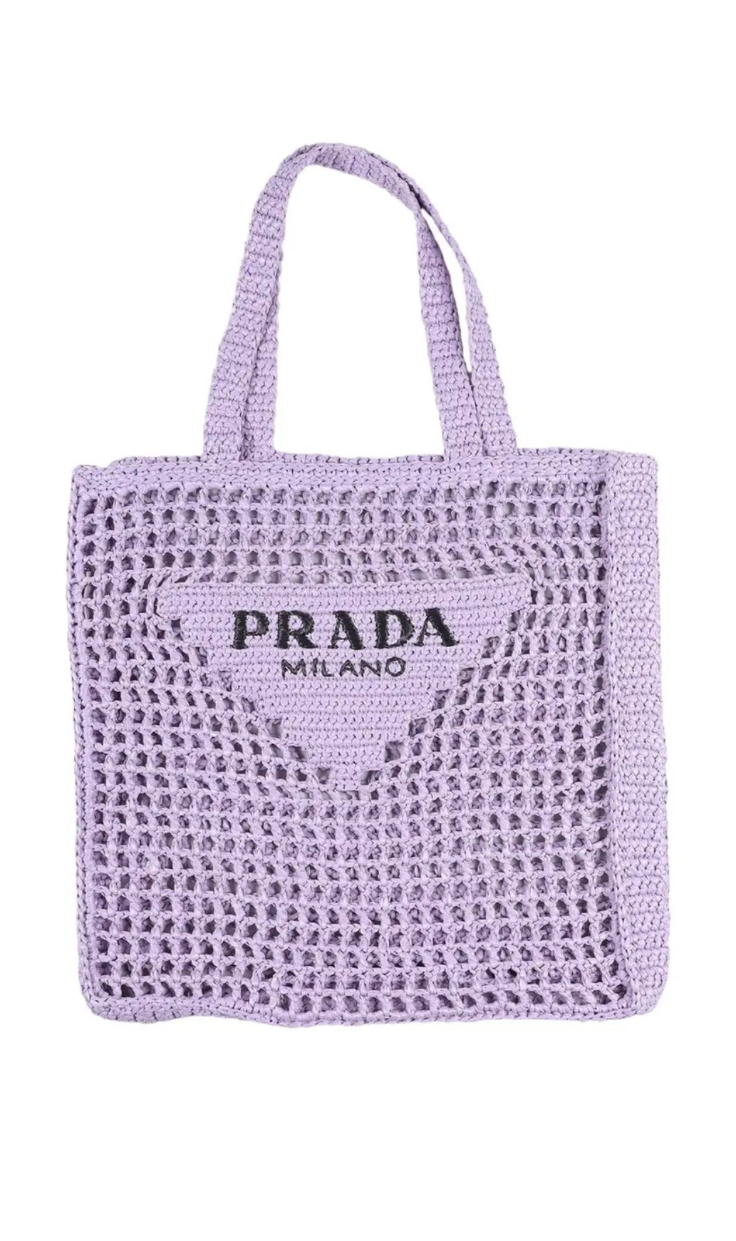 Crotchet tote bag in purple