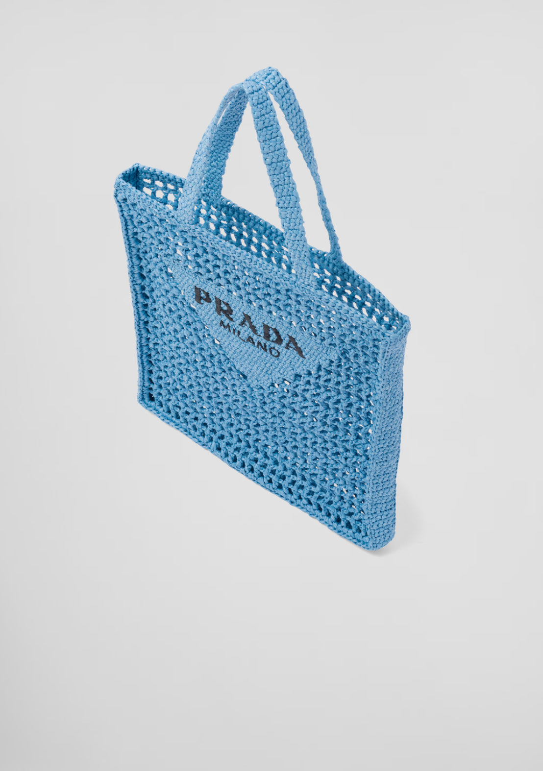 Crotchet tote bag in Blue