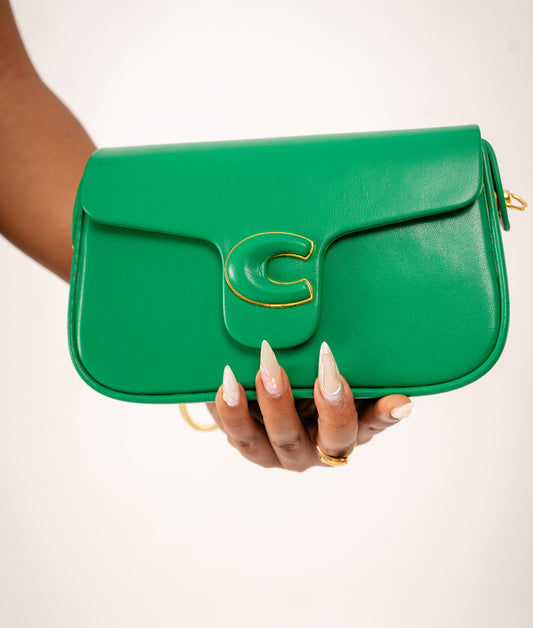 Dark green C bag