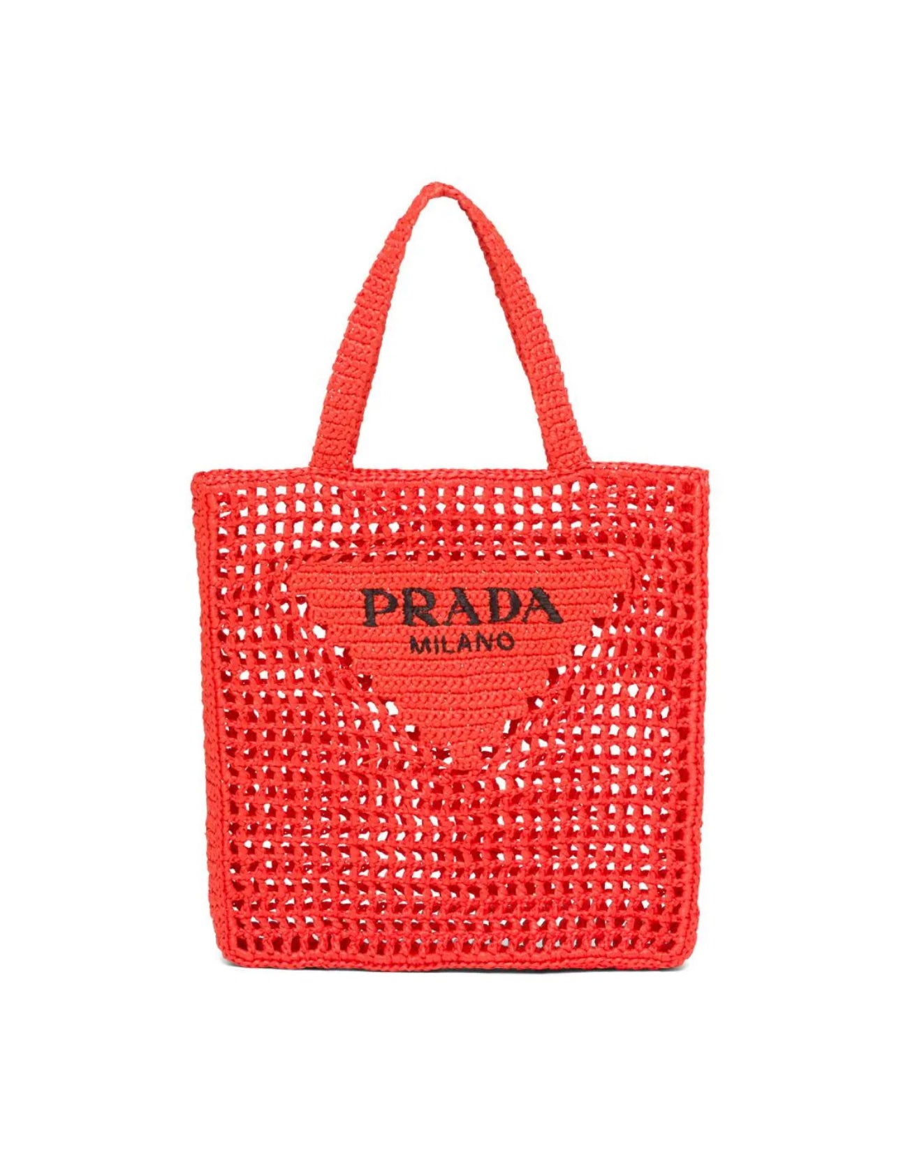 Crotchet tote bag in Red