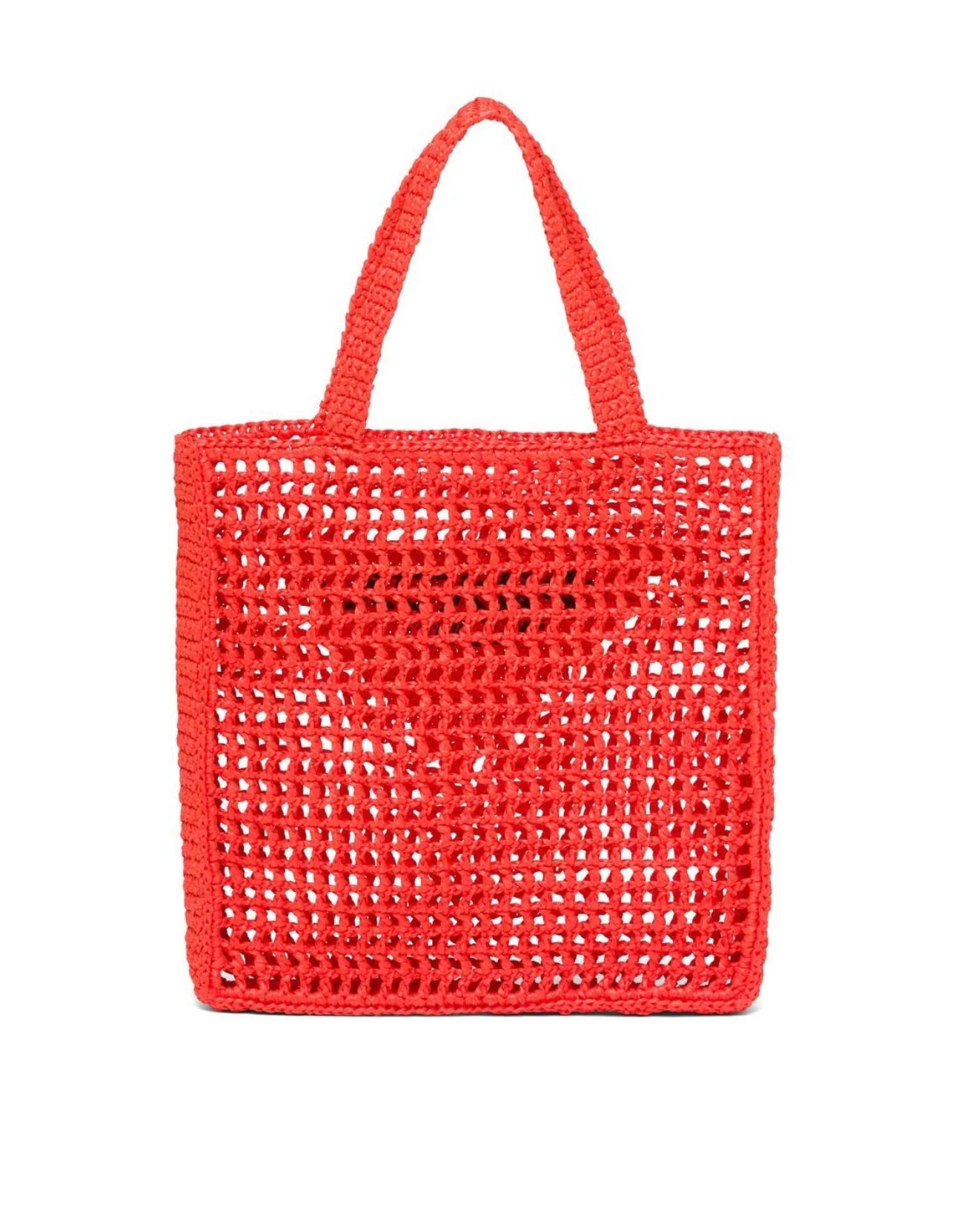 Crotchet tote bag in Red