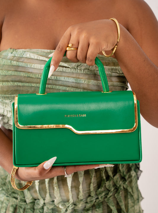 Green fashion bag