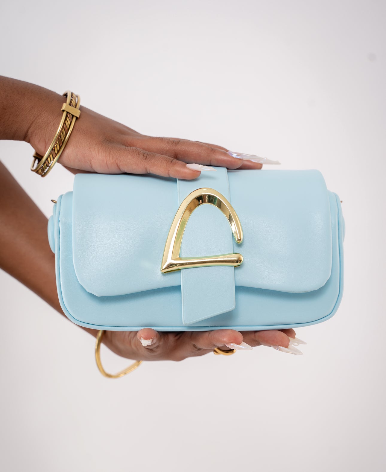 Blue shoulder bag