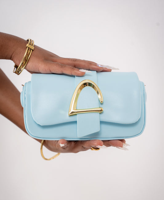 Blue shoulder bag