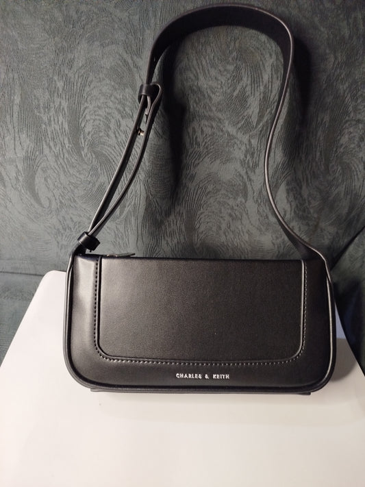 Black minimal Charles & Keith bag